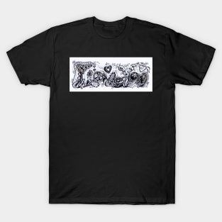 I Love You Aussie Tangle Black & White T-Shirt